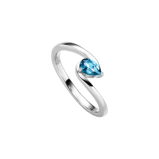 Ring mit 1 Blautopas (beh.)