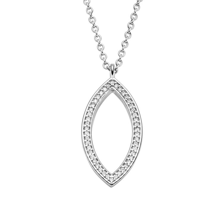 Anhänger mit Kette mit 46 Zirkonia