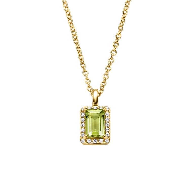 Anhänger mit Kette mit 1 Peridot