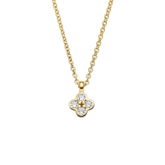 Anhänger mit Kette mit 4 Zirkonia