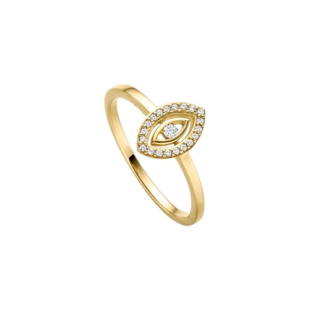 Ring mit 21 Zirkonia