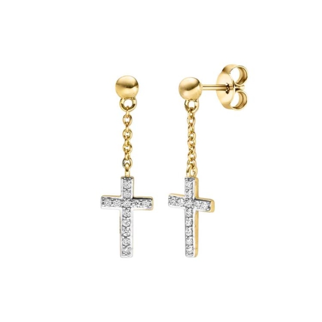 Ohrhänger mit 24 Zirkonia