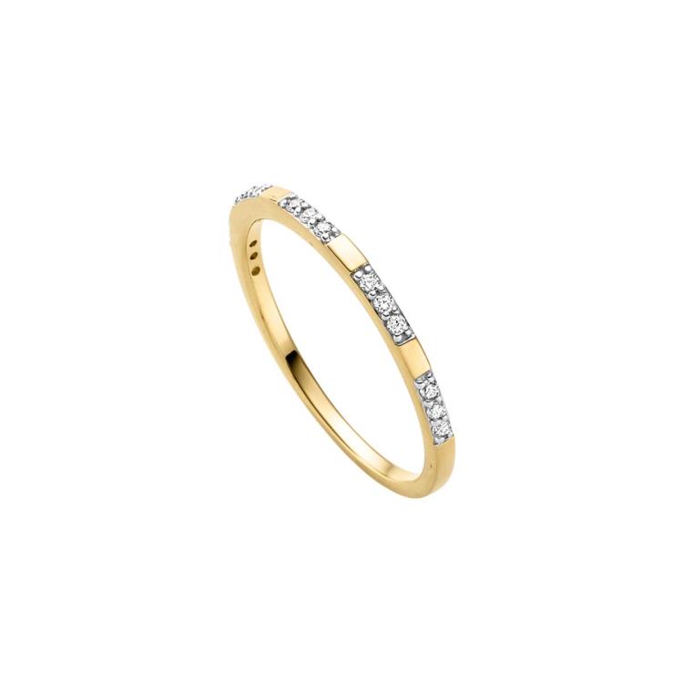 Damenring mit 15 Zirkonia