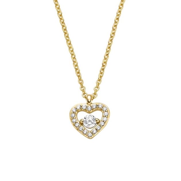 Anhänger mit Kette mit 19 Zirkonia