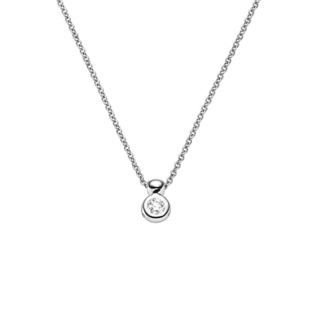 Collier mit 1 Brillant zus. 0,05ct.