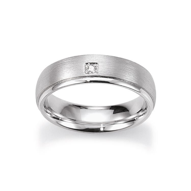 Damenring mit 1 Brillant zus. 0,02ct.