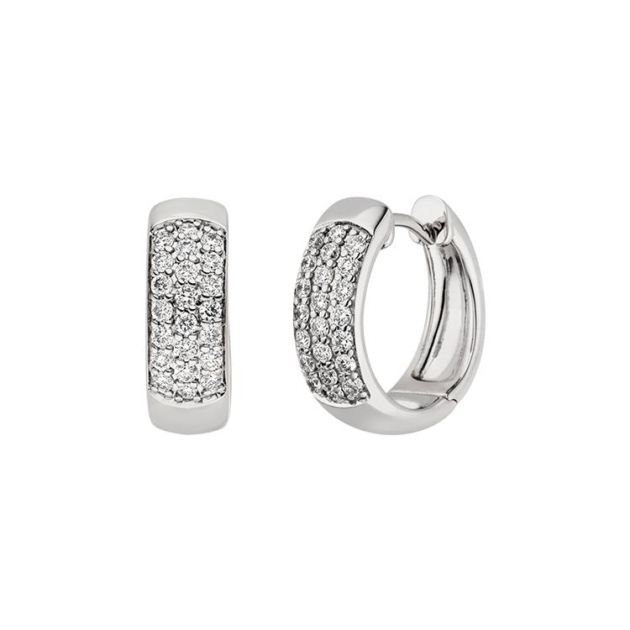 Creolen mit 44 Brillanten zus. 0,48ct.