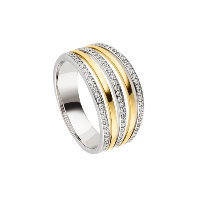 Damenring mit 78 Brillanten zus. 0,28ct.