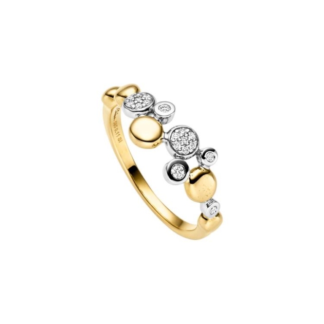 Ring mit 18 Brillanten zus. 0,11ct.