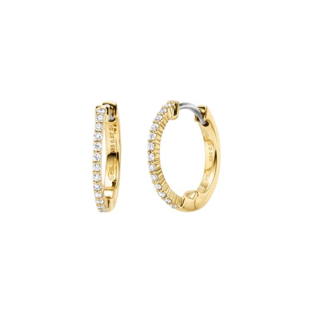 Creolen mit 26 Brillanten zus. 0,14ct.