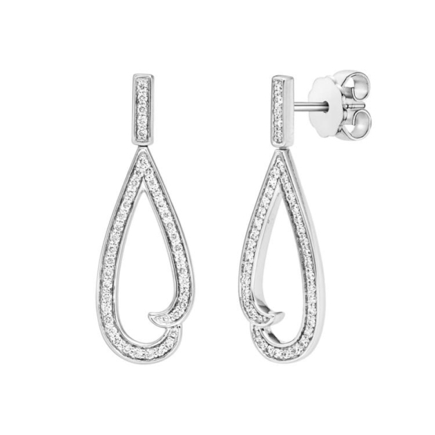 Ohrhänger mit 82 Brillanten zus. 0,28ct.