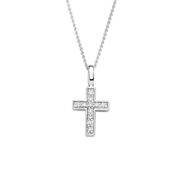 Anhänger 'Kreuz' mit 11 Brillanten zus. 0,08ct.