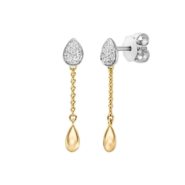 Ohrhänger mit 20 Brillanten zus. 0,13ct.