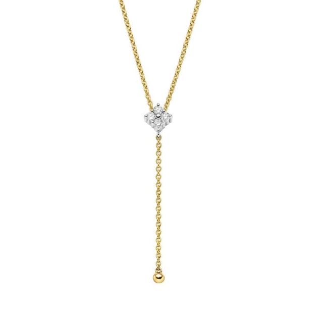 Y-Kette mit 4 Brillanten zus. 0,13ct.