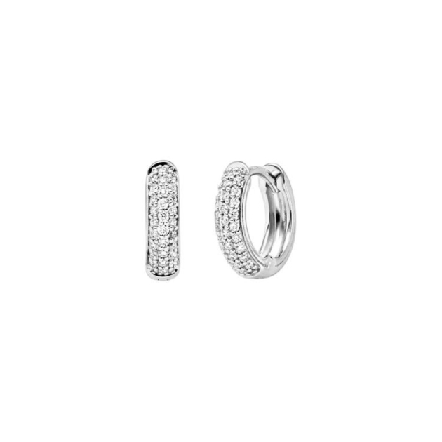 Creolen mit 56 Brillanten zus. 0,22ct.
