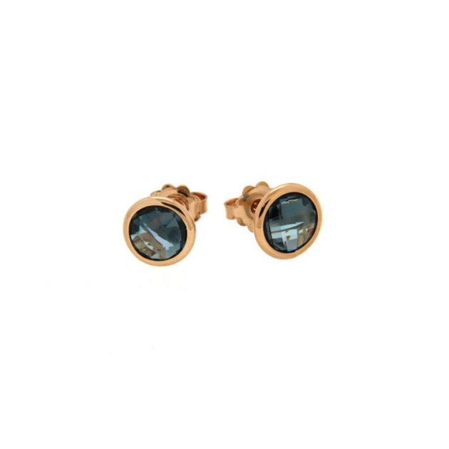Ohrstecker mit 2 London Blautopase