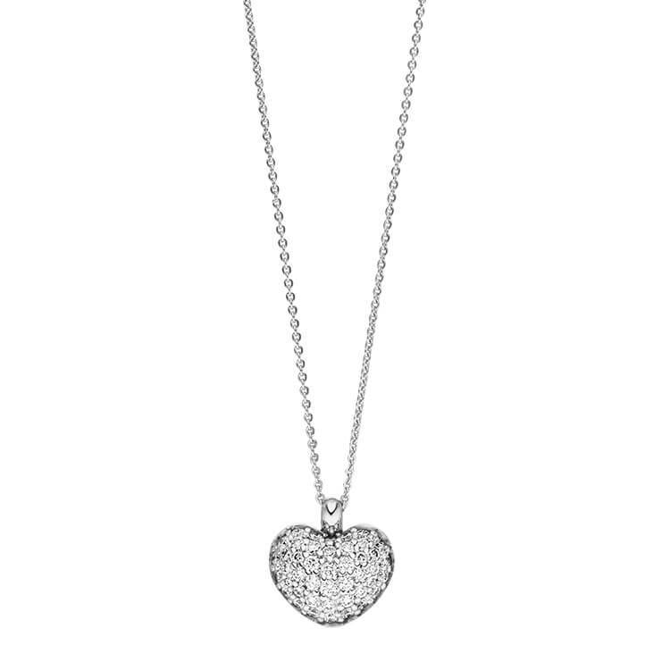 Anhänger 'Herz' mit 42 Brillanten zus. 0,27ct.