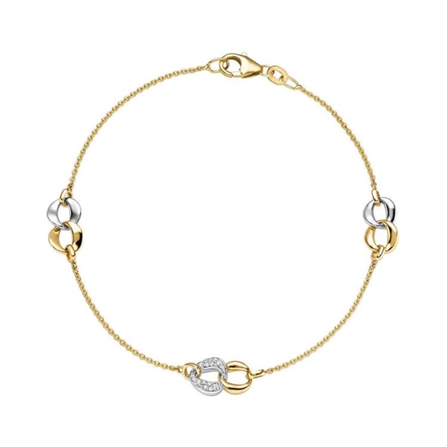 Armband mit 32 Brillanten zus. 0,09ct.
