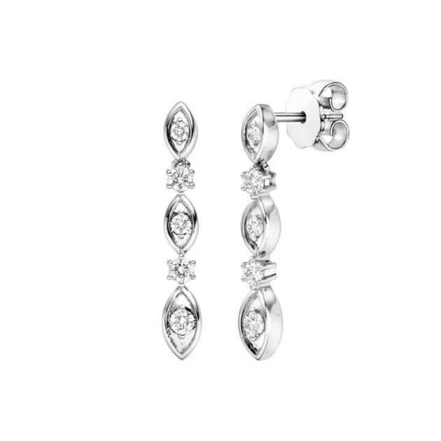 Ohrhänger mit 10 Brillanten zus. 0,33ct.