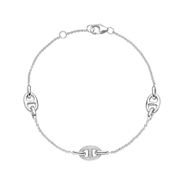 Armband mit 42 Brillanten zus. 0,15ct.