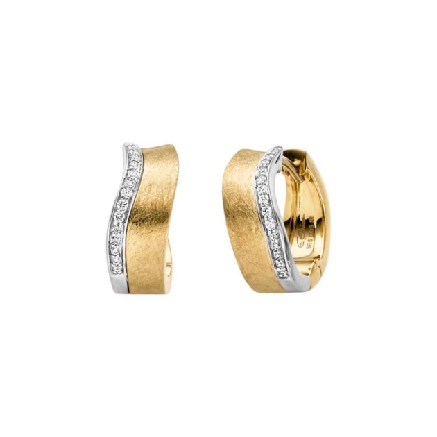 Creolen mit 28 Brillanten zus. 0,10ct.