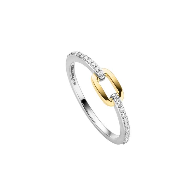 Ring mit 22 Brillanten zus. 0,18ct.