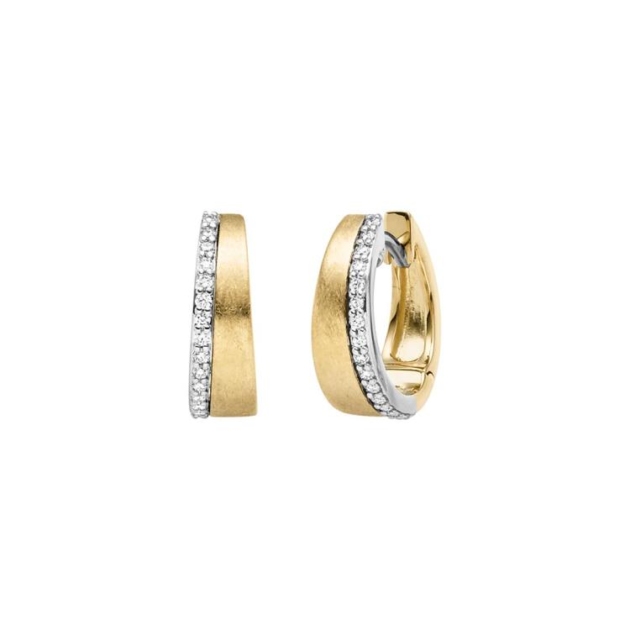 Creolen mit 30 Brillanten zus. 0,14ct.