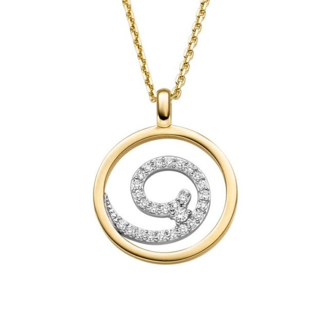 Anhänger mit 27 Brillanten zus. 0,22ct.