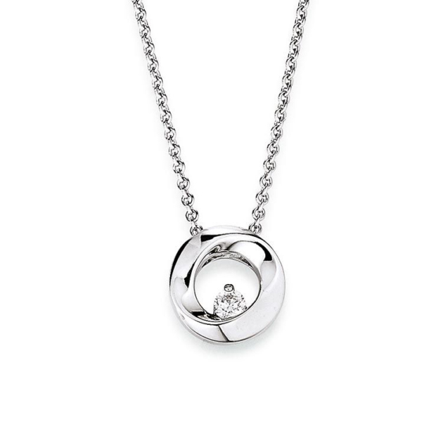 Anhänger mit Kette mit 1 Zirkonia