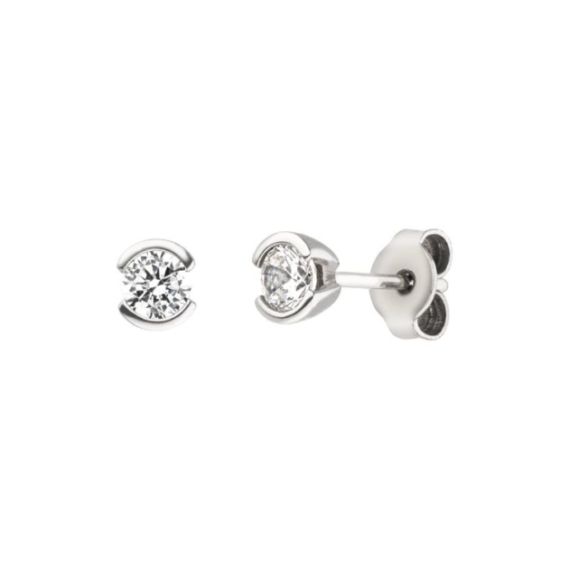 Ohrstecker mit 2 Zirkonia