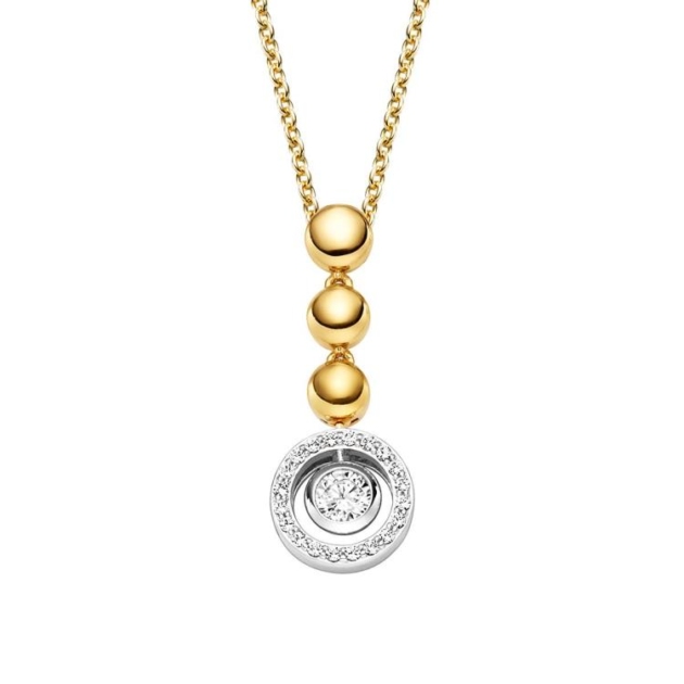 Anhänger mit Kette mit 21 Zirkonia