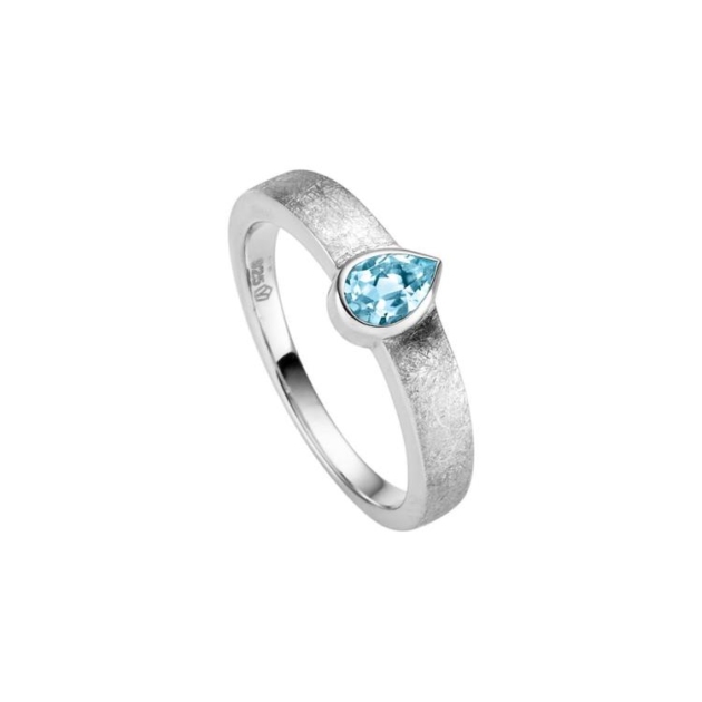 Ring mit 1 Blautopas (beh.)