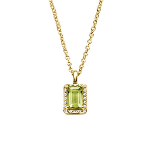 Anhänger mit Kette mit 1 Peridot