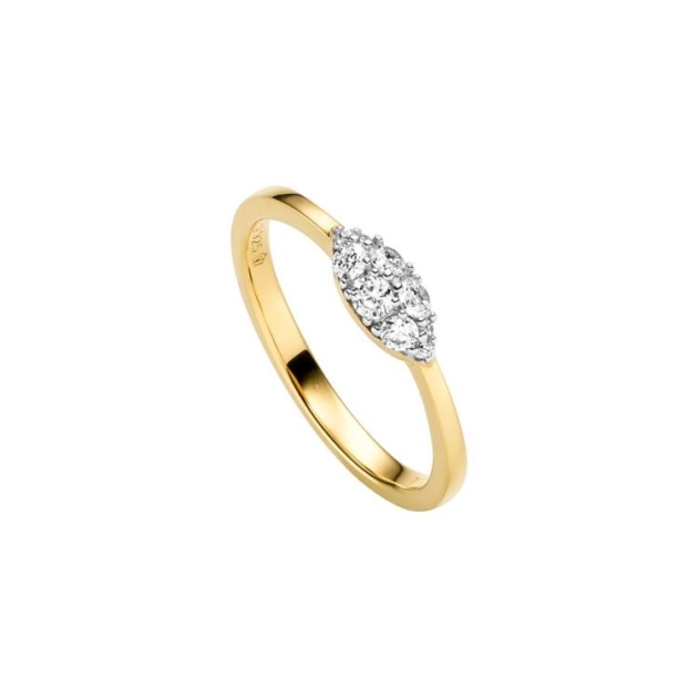 Ring mit 9 Zirkonia
