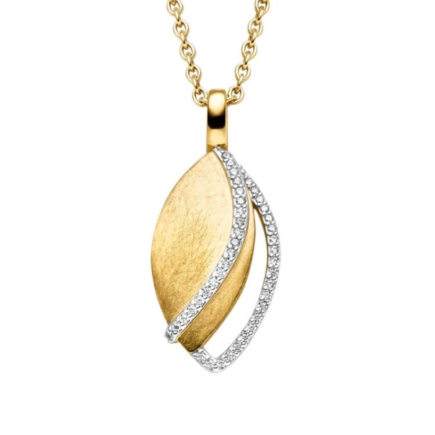 Anhänger mit Kette mit 41 Zirkonia