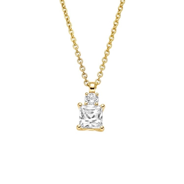 Anhänger mit Kette mit 2 Zirkonia