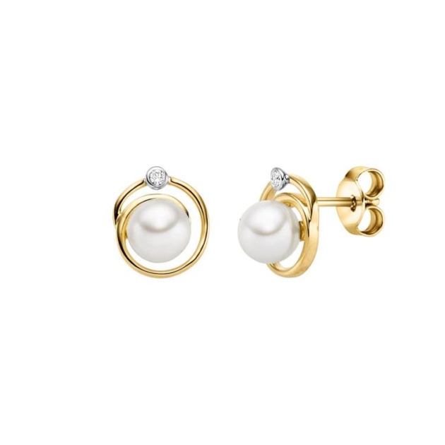 Ohrschmuck mit 2 Brillanten zus. 0,02ct.