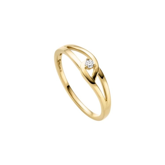 Damenring mit 1 Brillant zus. 0,04ct.