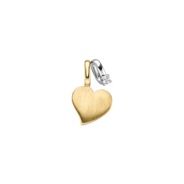 Anhänger 'Herz' mit 1 Brillant zus. 0,03ct.