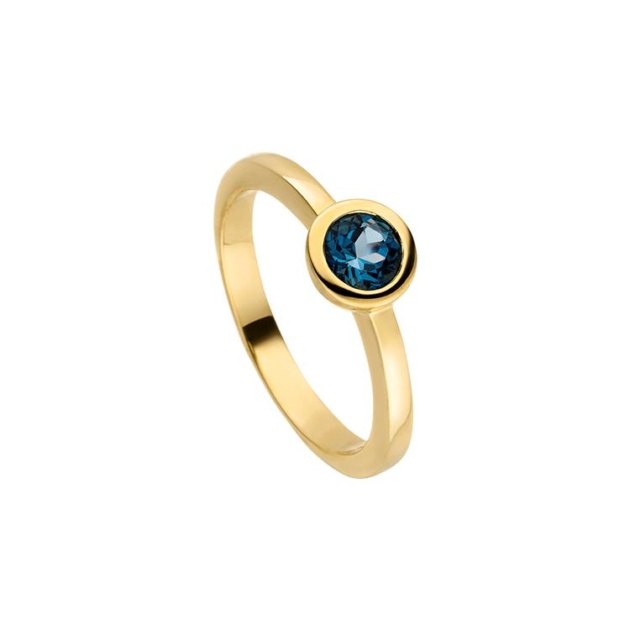 Ring mit 1 London Blautopas (beh.)