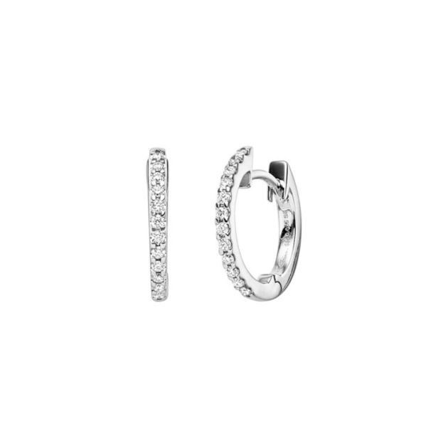 Creolen mit 24 Brillanten zus. 0,17ct.