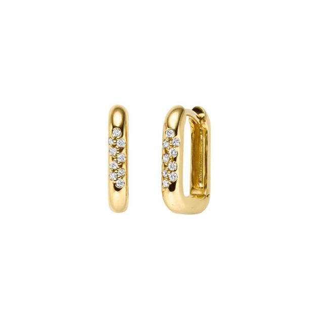 Creolen mit 18 Brillanten zus. 0,11ct.