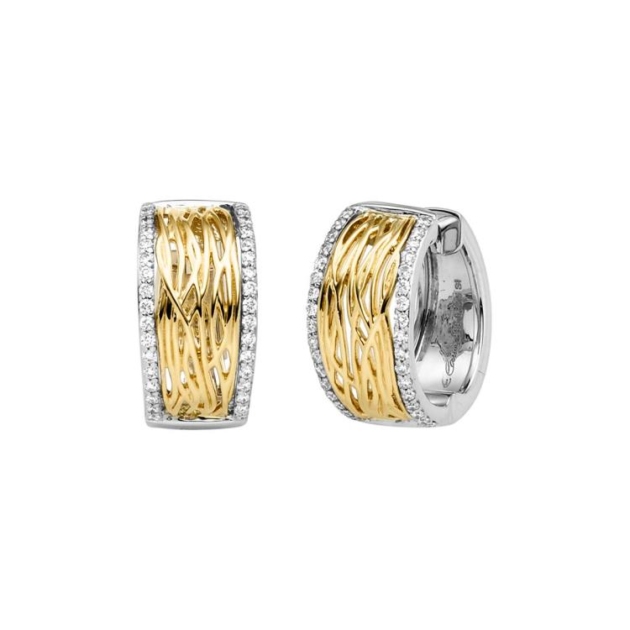 Creolen mit 68 Brillanten zus. 0,23ct.