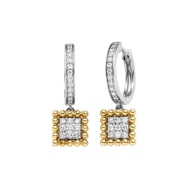 Creolen mit 42 Brillanten zus. 0,38ct.
