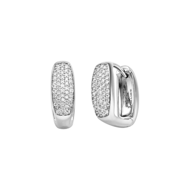 Creolen mit 100 Brillanten zus. 0,29ct.