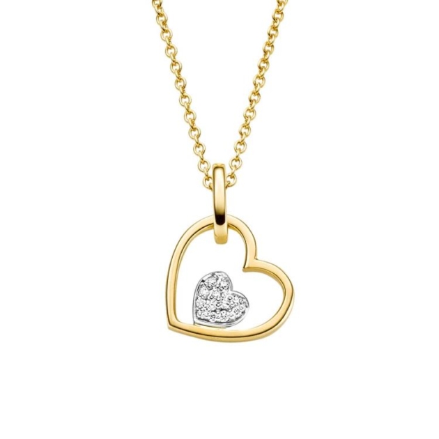 Anhänger 'Herz' mit 12 Brillanten zus. 0,05ct.