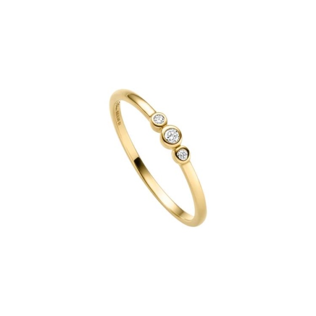 Ring mit 3 Brillanten zus. 0,06ct.