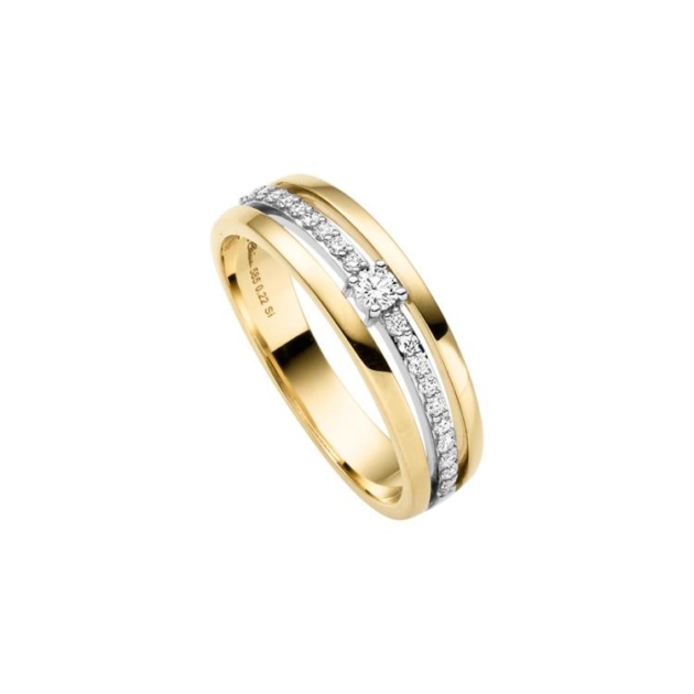 Ring mit 21 Brillanten zus. 0,22ct.