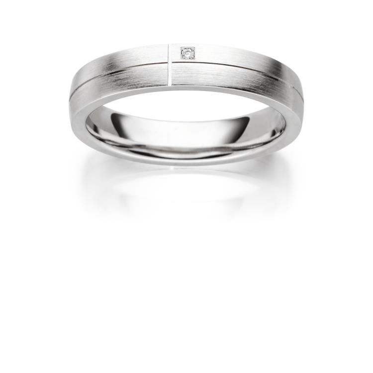 Damenring mit 1 Brillant zus. 0,015ct.