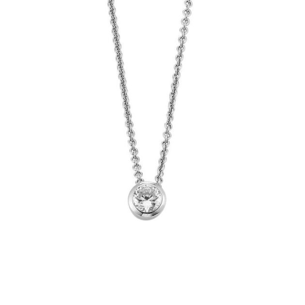 Collier mit 1 Zirkonia 430mm